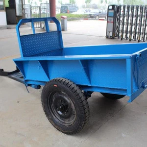 Farm machine trailer attached to walking tractor 8-22hp farming cultivator mini tiller