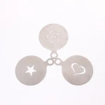 Fashion Cappuccino Coffee Barista Stencils Template Flowers Pad Coffee Milk Cake Mold Spray Decor Coffeeware Tools