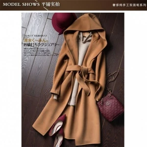 Fashion double breasted long outwear Long-sleeve Wdbreaker Trench Coats for ladies with belt