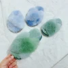 Fashion Girls Fluffy Fuzzy Imitated Rabbit Fur Slides Sandals Tie Dye Cross Band Plush Open Toe House Bedroom Slippers for Kids