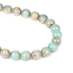 Fashion Jewelry Handmade Joyeria Imperial Jasper Sea Sediment Natural Stone Loose Gemstone Beads For Jewelry Making