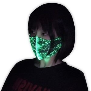 Fashion luminous LED rave mask fiber optic party mask lighting up mask for night club bar
