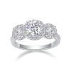 Fashion Rings 1Carat Moissanite Diamond Engagement Ring 100% 925 Sterling Silver Jewelry Women Ring