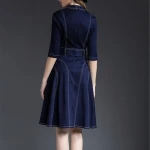 Fashionable female official career dress demin dress