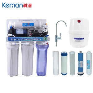 Five stage water treatment machine for reverse osmosis water filter