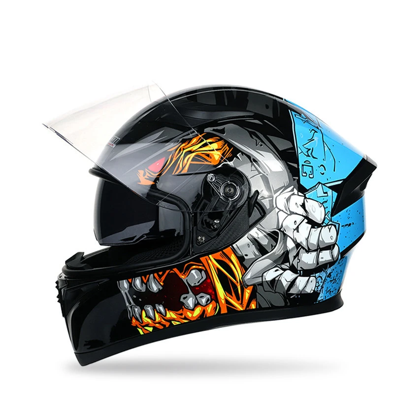 Flip Up Full Face Abs Retro Certified Motorcycle Motor Bike Helmets For Men