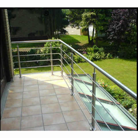 Buy Floor Mounting Tube Handrail Balcony Rod Railing Stainless Railing ...