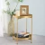 Import Folding Gold Metal End Table 2-Tier Round Side Table with Removable Tray from China