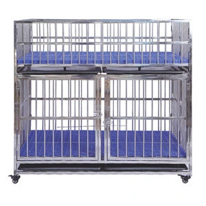 Folding multi layers dog kennels large outdoor cages travel metal cage dog