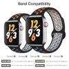 For Apple Watch Band 44mm 40mm 42mm 38mm Rainbow Soft Silicone Sport Replacement Wrist Strap for iWatch Series 5 4 3 1 Bracelet