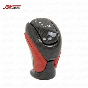 FOR NISSAN GTR INTERIORS/CARBON FIBER GEAR KNOB WITH RED NUBUCX LEATHER FOR NISSAN GTR R35 2008-2016