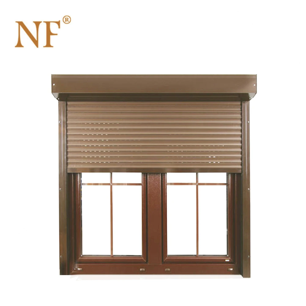 Foshan NF aluminum windows with electric roller shutter