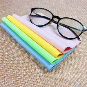 Four Color Fashion Gift Chamois Microfiber Sunglasses Eyeglasses Glasses Lens Cleaning Cloth