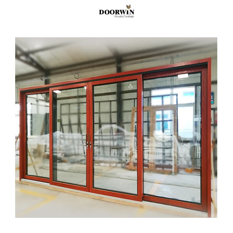 Free sample Aluminum alloy picture wall framing  building Double tempered glass sliding doors