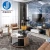Import Free sample home living room furniture round metal stainless steel no folded glass gold coffee table from China
