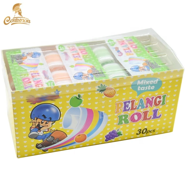 Fruit Flavor Sweet Gummy Candies Soft Roll Shaped Jelly Strawberry Chewy Gummy Candy