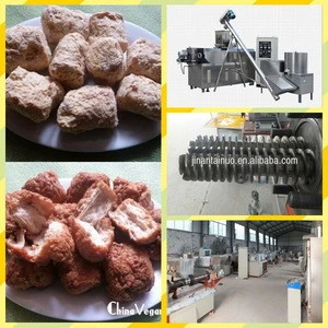 full automatic textured soy protein machine/soya meat processing line