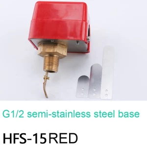G1/2 220VAC 3A Semi stainless steel water differential pressure flow switch paddle water flow switch HFS-15