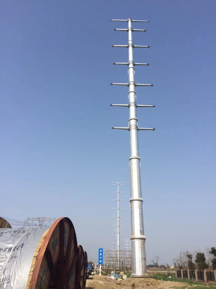 Galvanized Steel Power Pole Electric Power Pole for Transmission Line Project