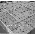 Garden lava bricks stone; black bricks stone ,