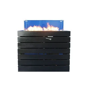 Garden Natural Outdoor Heater Glass Propane Gas Fire Pit With Burners