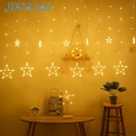 Garden Party  Star Light Christmas Led Holiday Light String New Outdoor Luminous White Lamp Copper  PVC Flash  Lighting