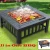 Import Garden Wood Burning 32 inch Patio camping Square BBQ steel Fire pit from China