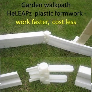 gardening walkpath cost saving reusable flex-stiff plastic formwork
