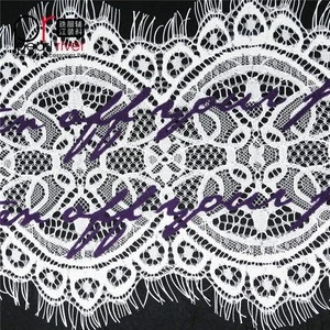 Garment Accessories Market In Guangzhou Guipure Lace Trim with flocking letter