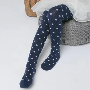 Girls Soild Pantyhose Fashion Cute Dot Knitted Cotton Panty Hose Toddler Legging Stocking