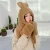 Import GJ4057 Winter hot selling Faux Fur animal ear hat gloves and scarf all in one hat glove scarf set from China