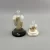 Import Gold Cactus Ornaments  with Clear Glass Shade and White Ceramic Stand Decoration from China