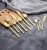 Gold Flatware Sets with Square Handle,Popular Cutlery