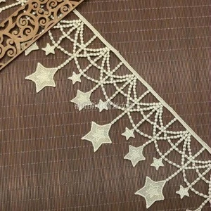 Gold Fringe Star Embroidery Lace Trim Garment Accessories