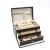 Import gold plated 72pcs cutlery set  leather box gift box golden color handle polish gold cutlery set 18 10 stainless steel from China