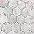 Gray marble mosaic mix blue glass kitchen backsplash bathroom shower background decorative tiles