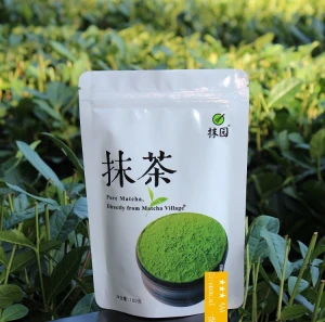 green tea matcha powder bags packaging of te matcha 1kg