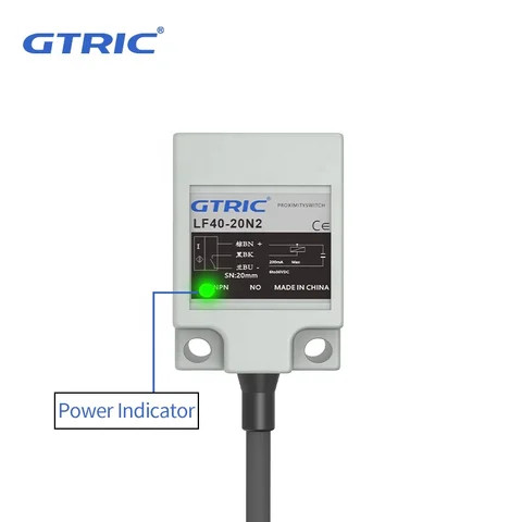 GTRIC square proximity switch replacement TL-N20ME1 40*40 10-30VDC 3-wire 20mm NPN PNP IP67 Square Inductive Proximity Sensor