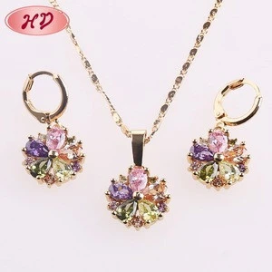 Guangzhou Fashion Wholesale Necklace And Earrings Set Imitation Jewelry