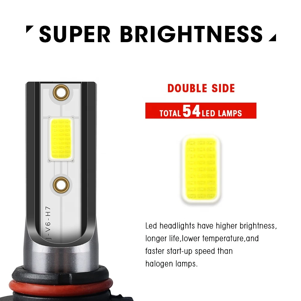 HAIZG auto led light s6 h11 h4 h7 headlight 36w  s6  car led headlight car led lights