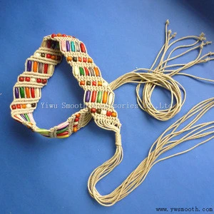 Hand-Woven Tassel Beads Belt Chain Womens Dress Waist Ethnic Decorated