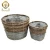 Import Handmade round woodchip flower pot water planter flower basket with plastic liner from China