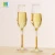 Import Heart Stem Rose Gold Sparkling Gold Rim Champagne Flute from China