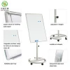 height adjustable 70*100cm magnetic whiteboard flip chart with roller wheels