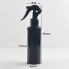 Hengjian 150ml white clear amber green black grey cosmetic PET plastic hair mousse trigger spray perfume bottle with sprayer