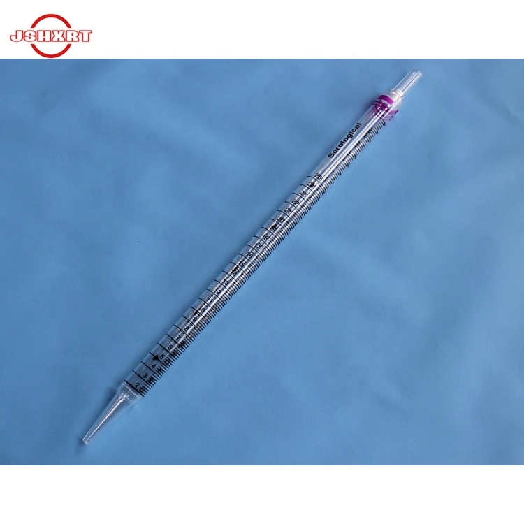 High accuracy 25 ml laboratory plastic measuring pipette with graduation