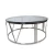 Import High Fashional Living Room Furniture Super White Glass Top Stainless Steel Coffee Table Modern from China