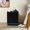 High Gloss Floating Smart LED Light MDF Bedroom Nightstand Set Dresser Bedside Corner Side Table Nightstand Furniture Drawers