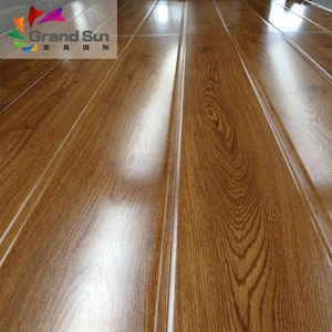 High gloss oak engineered brown laminate wood floor 12mm class 31 ac3