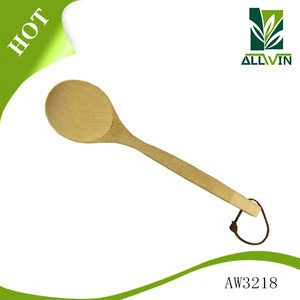 High Quality Beech Material Hand Salad Server spoon taste tools